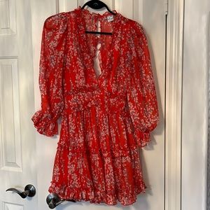 Floral Open Back Dress